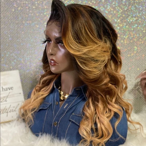 🔥 New Nakeisha 20” Ombré 4X4-T Part Closure 💯 Brazilian Human Hair Wig 🔥 - Picture 6 of 11